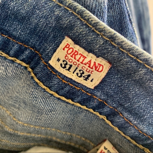 MeK Denim- Portland Bootcut Distressed Jeans 31/34 - Picture 15 of 16